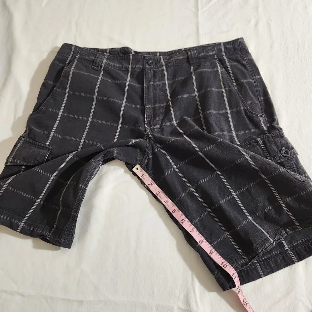 North Face Rainier Surplus Shorts Men's 36 Black Cotton Twill Cargo Slash Pocket